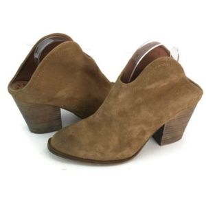 Chinese Laundry Womens Brown Open Back Ankle Boots